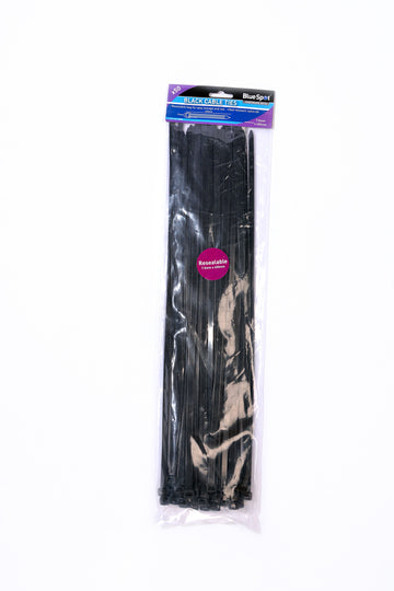 50 Pce 7.5mm x 450mm Black Cable Ties