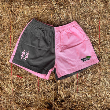 Bale Baron X Hexby Pink/Grey Harlequin Shorts