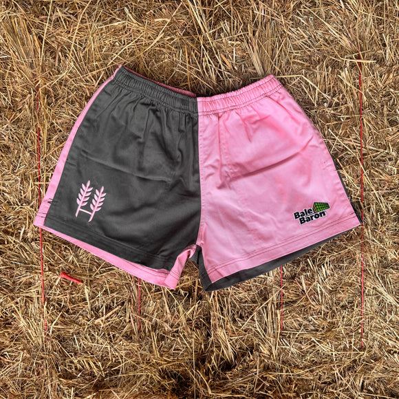 Bale Baron X Hexby Pink/Grey Harlequin Shorts