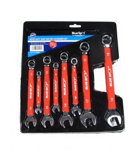 8pce Soft Grip Metric Spanner Set