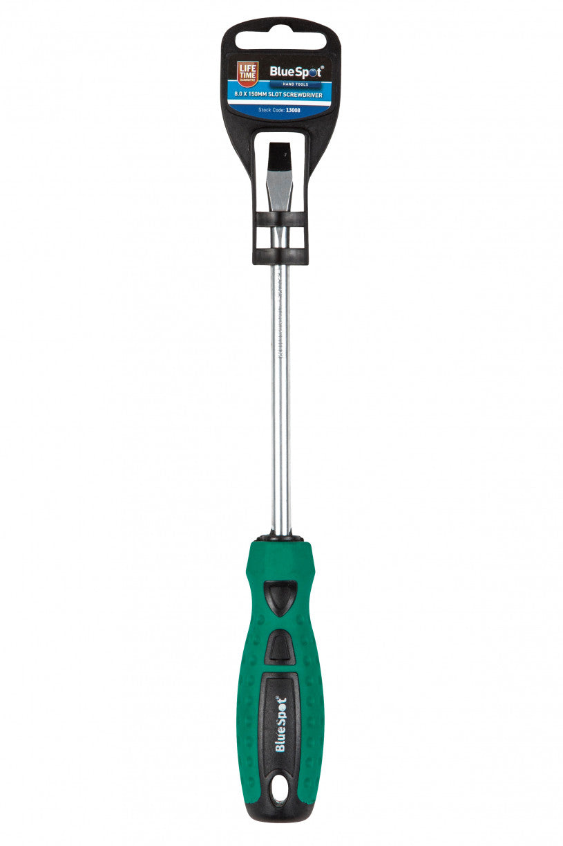 BlueSpot 8.0 x 150mm Slotted Screwdriver