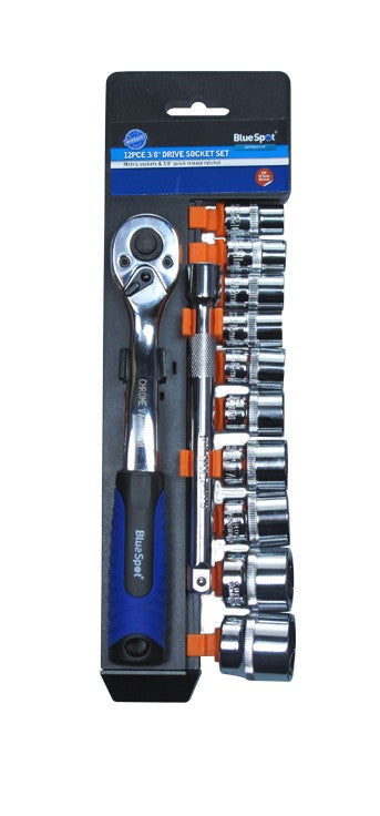 12 Pce 3/8 Ratchet & Socket Set