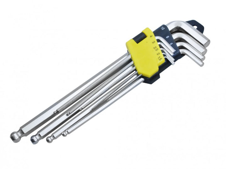 BlueSpot 9 Pce Extra-Long Ball End Hex Key Set