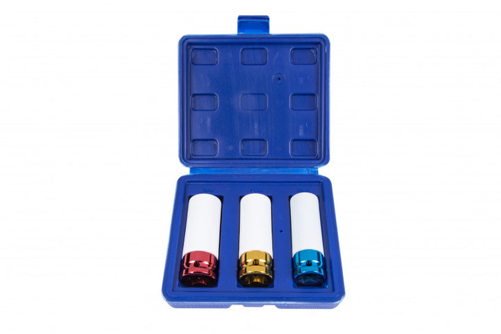 3 PCE 1/2" Alloy Wheel Impact Sockets (17, 19, 21mm)