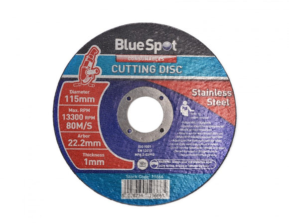 115mm (4.5") Stainless Steel Cutting Discs (10 Pack)