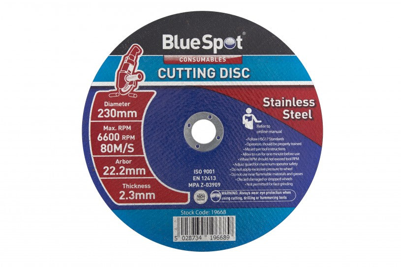 BlueSpot 230mm (9") Stainless Steel Cutting Disc