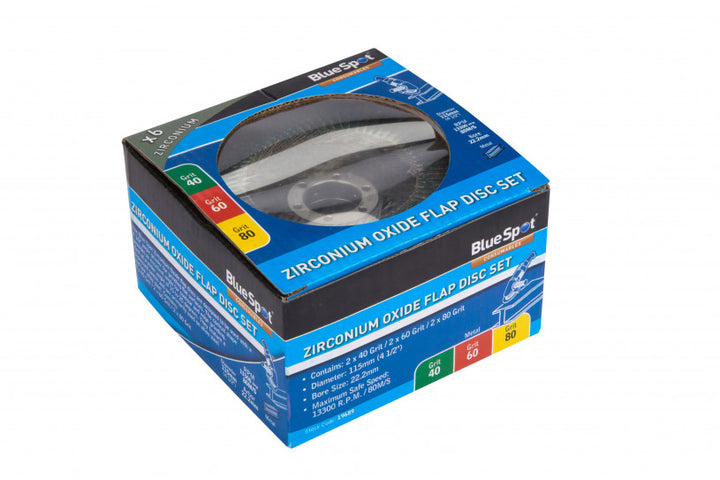 6 PCE 115mm (4.5") Zirconium Oxide Flap Disc Set