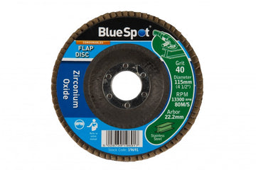 115mm (4.5") 40 Grit Zirconium Oxide Flap Disc