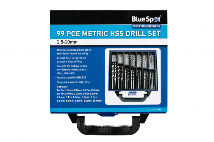 99 PCE Metric HSS Drill Set (1.5-10mm)