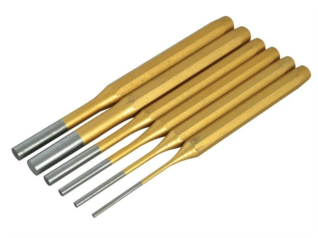 6 Pce Gold Pin Punch Set