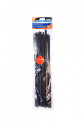 50 PCE 4.8mm x 350mm Black Cable Ties