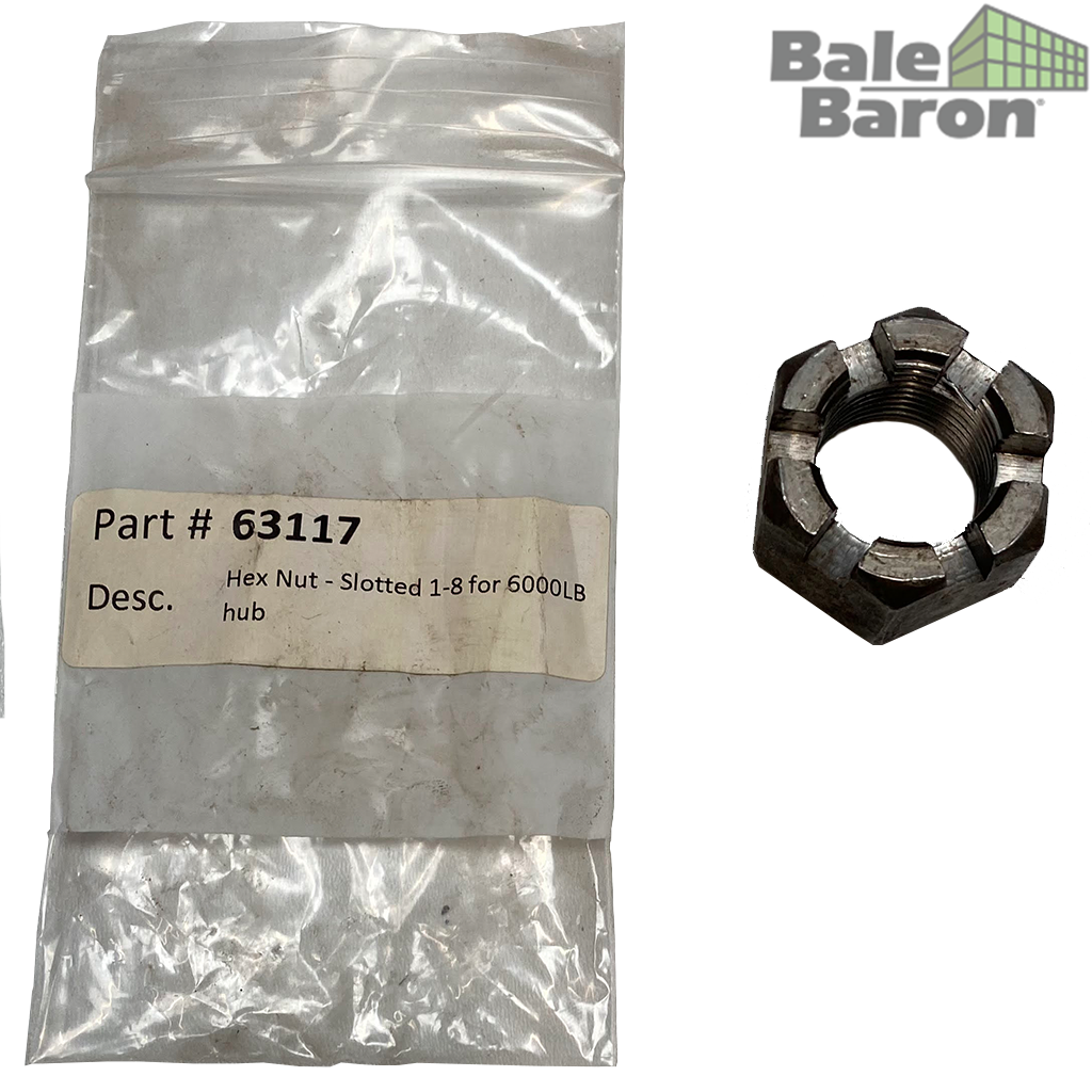 63117 - Hex Nut - Slotted 1-8