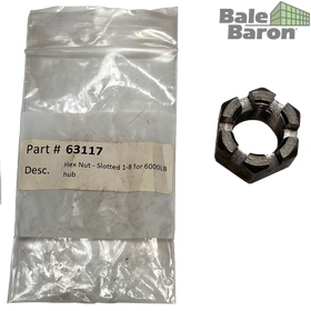 63117 - Hex Nut - Slotted 1-8