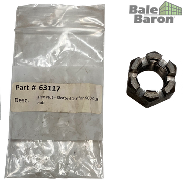 63117 - Hex Nut - Slotted 1-8