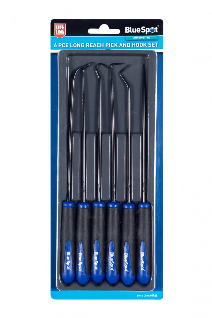 BlueSpot 6 Pce Long Reach Pick and Hook Set