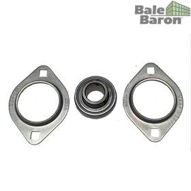 CBR00004 - BEARING FLANGE 20MM 2BOLT PS