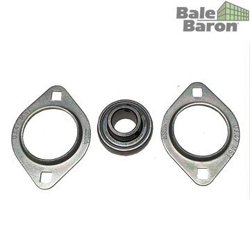 CBR00004 - BEARING FLANGE 20MM 2BOLT PS