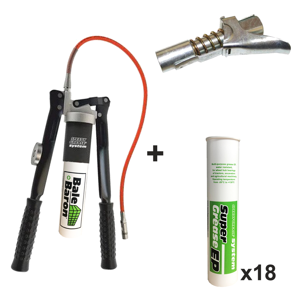 Speedy Grease Gun, G Coupler, and GL EP Grease Cartridges x 12 Speedy