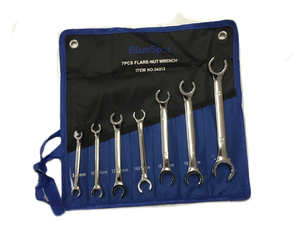 BlueSpot 7 Pce Flare Nut Spanner Set (8-24mm)